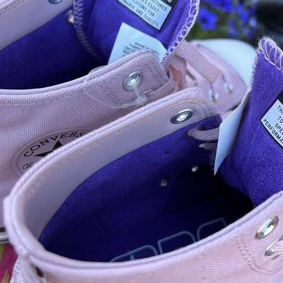 New Converse Pink & Purple CTAS Pro Hi Top Sneakers - Picture 15 of 17